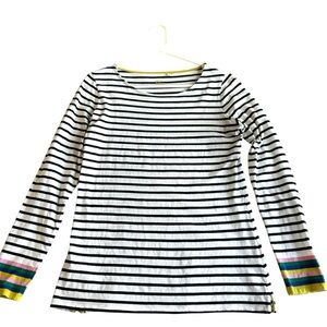 NWOT BODEN BRETON BOAT NECK LONG SLEEVE STRIPED TOP SIZE 8